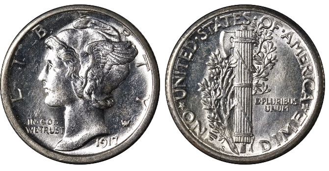 Three-1917-S-Mercury-Dimes---Pick-The-One-You-Like-The-Best