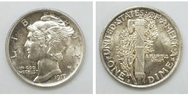 Three-1917-S-Mercury-Dimes---Pick-The-One-You-Like-The-Best