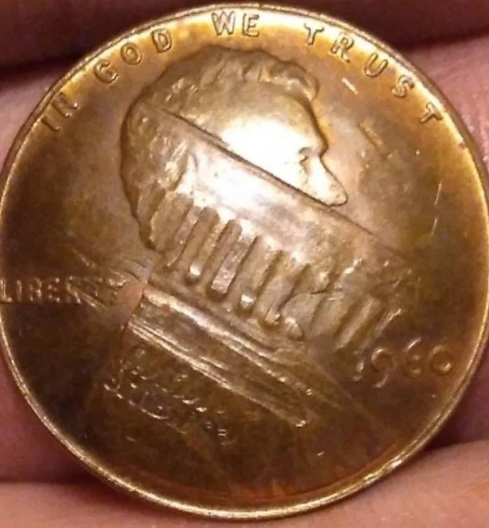 1960-Lincoln-Cent-Error-Or-Is-This-Man-Made-Please-Advise