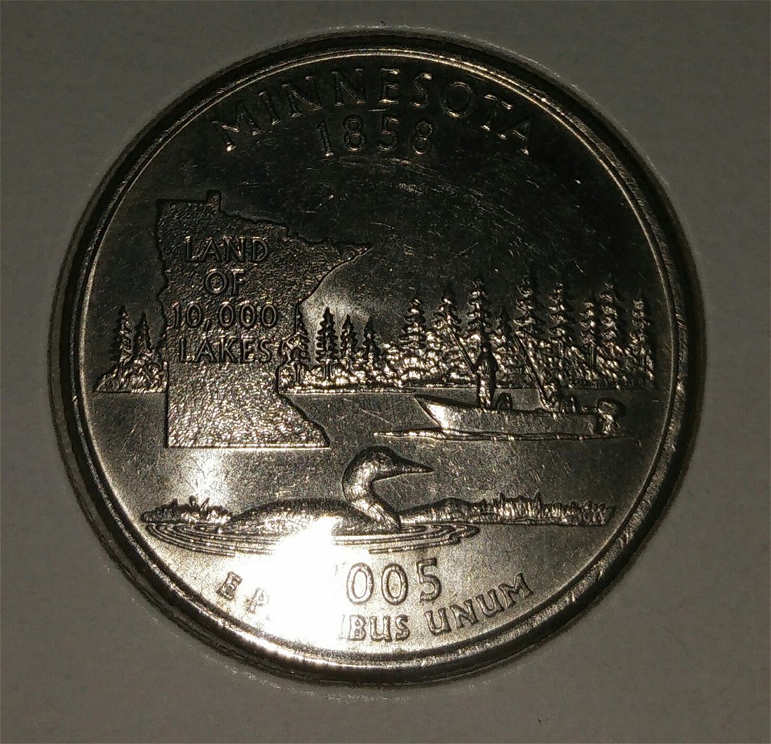 2005-P-Minnesota-Quarter-Extra-Tree/Rock-New-Variety