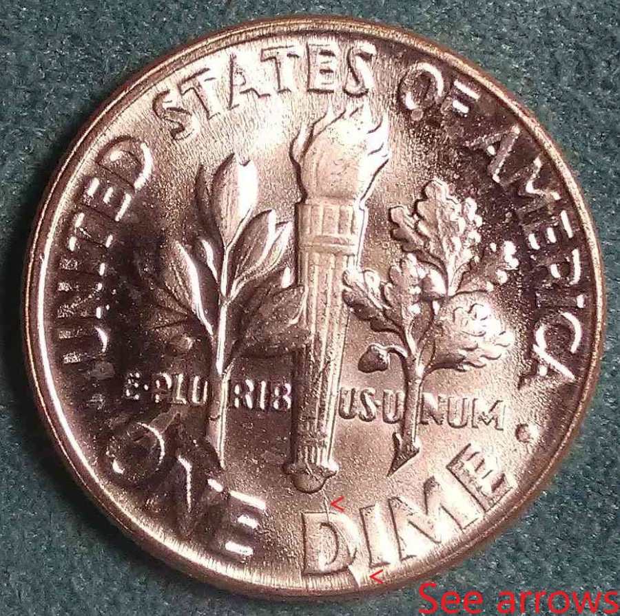 1955-Dime-With-Die-Cracks