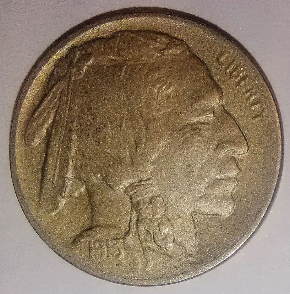 1913-P-Type-2-Buffalo-Nickel-With-Profile-Doubling