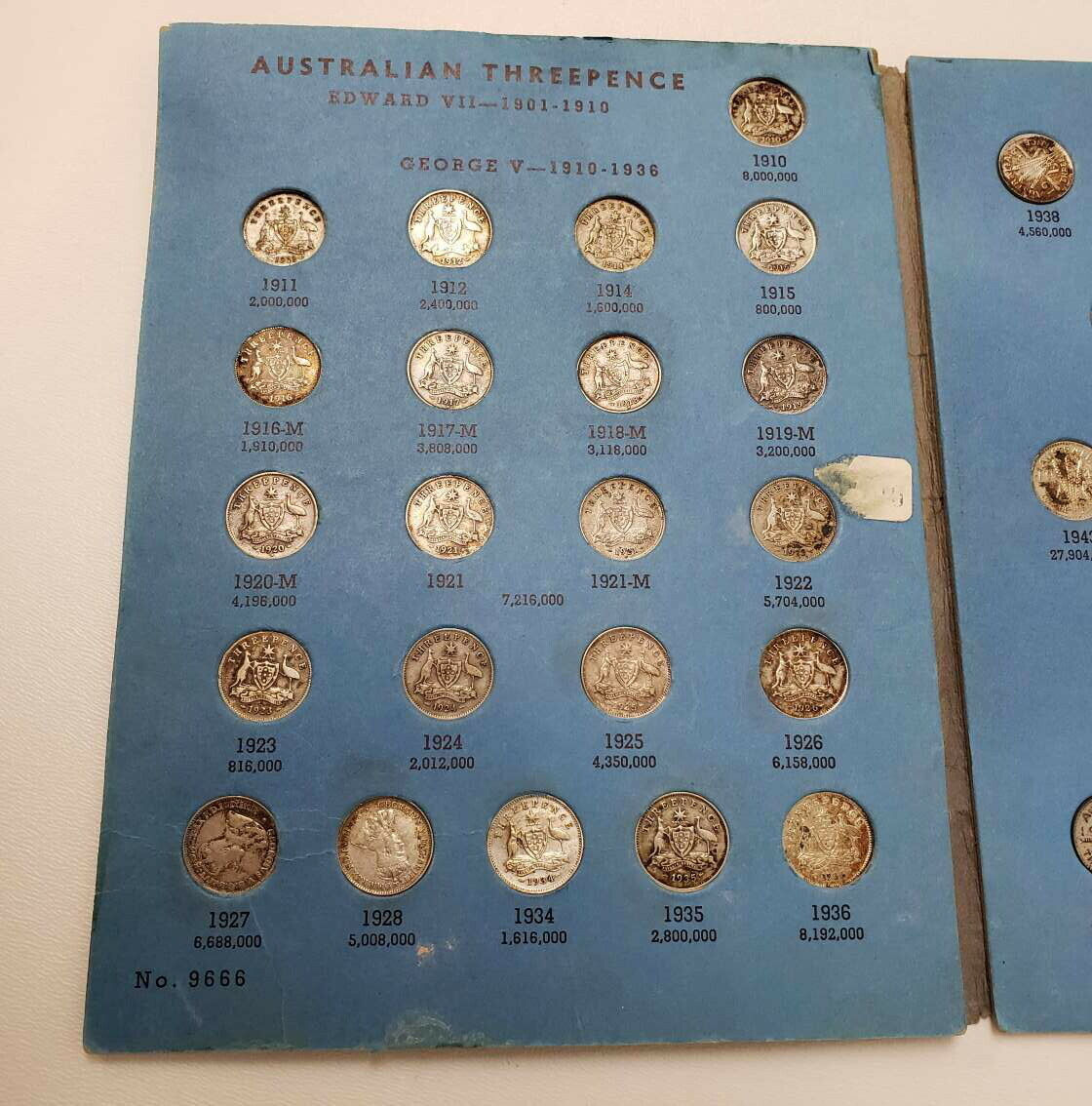 Australia-Complete-1910-1964-Threepence-Album