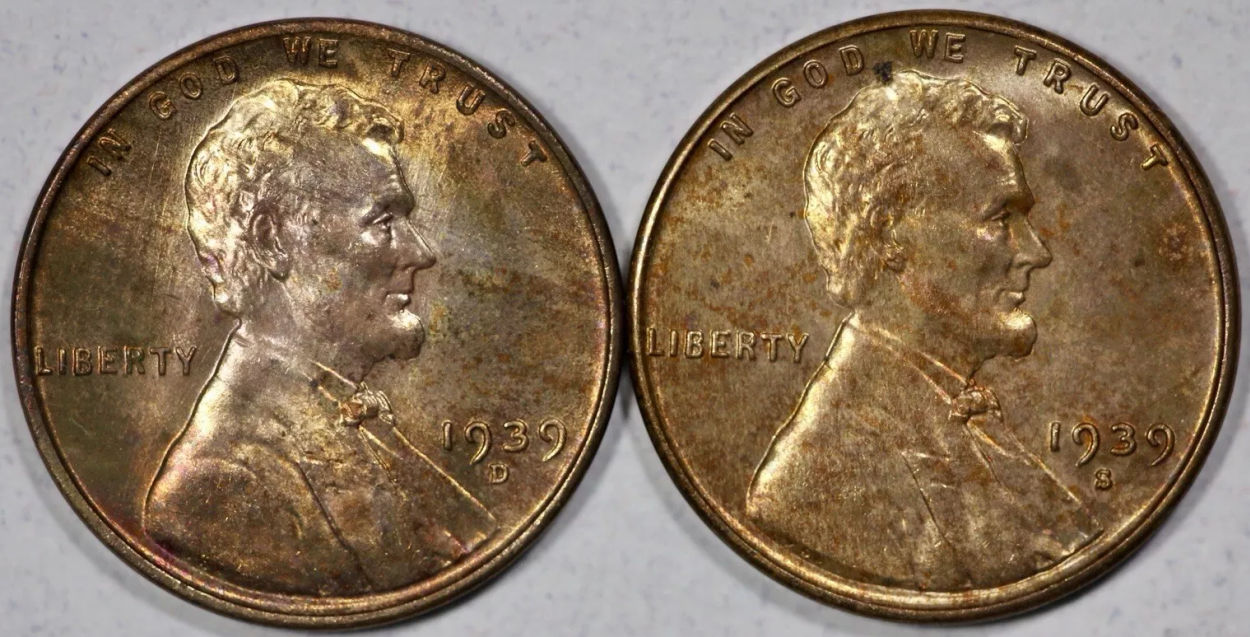1939-D-&-1939-S-Cents-For-Grading