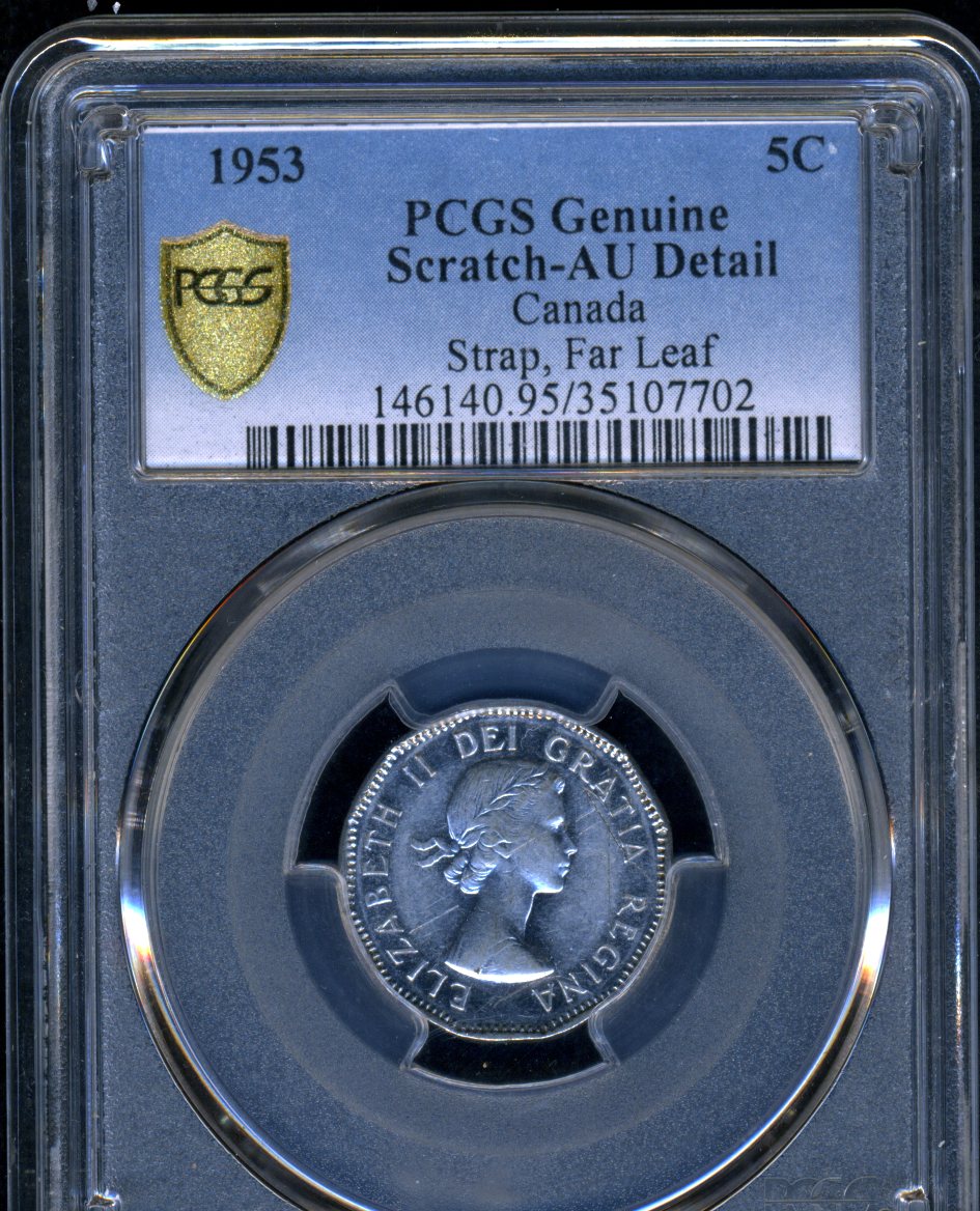 1953-5-Cent-SF-Far-Leaf-Mule