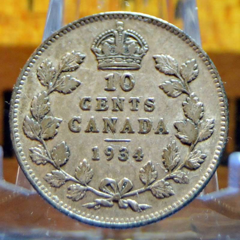 1934-Gv-10-Cents-Silver-For-Grading,-2-Sets-Of-Pictures