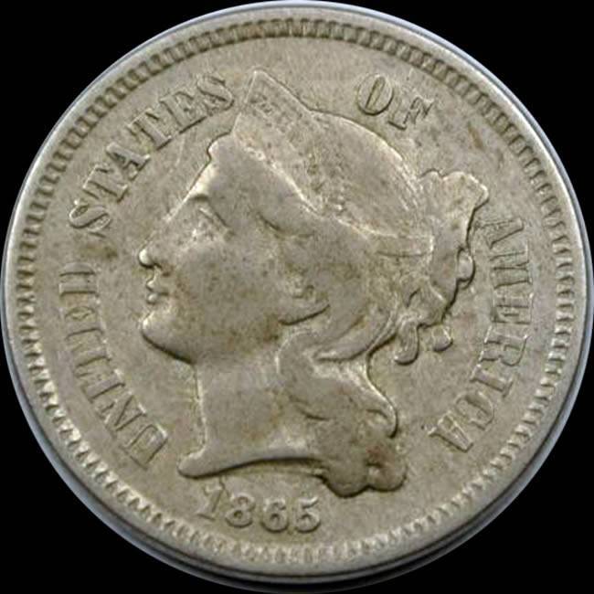 1865-Three-Cents-Nickel-For-Grading.
