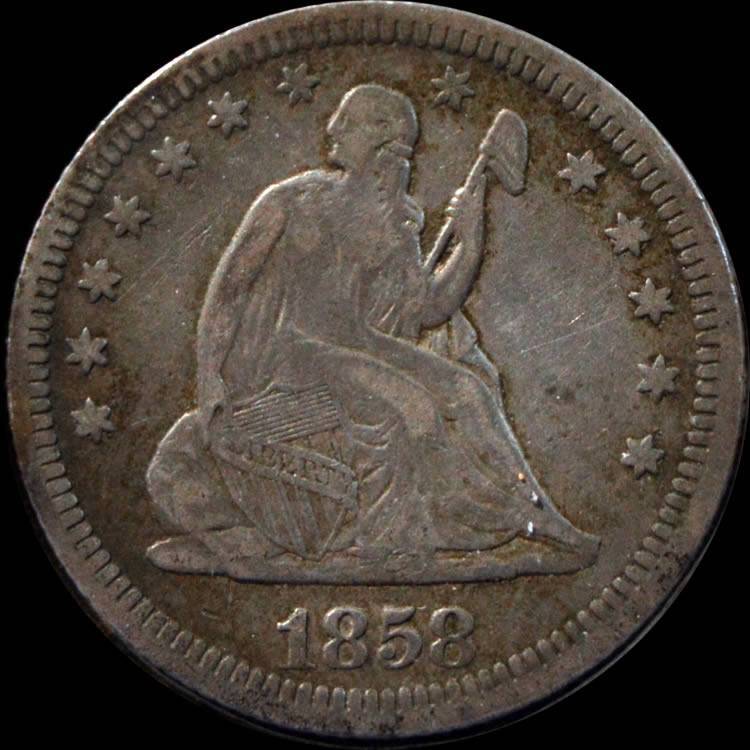 1858-Liberty-Seated-Quarter-For-Grading---New-Pictures-Added-12/30/17!