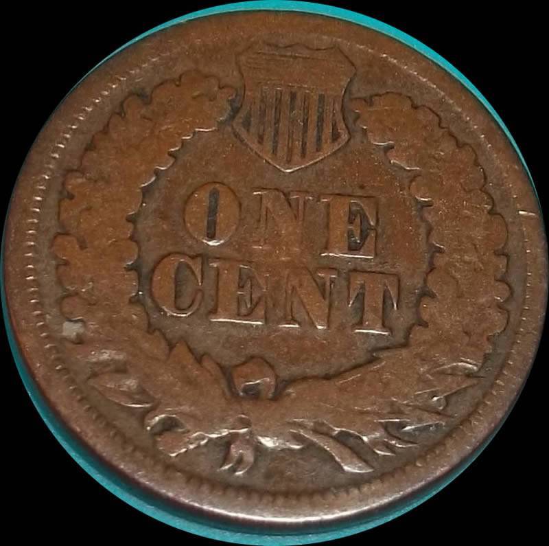 1864-Indian-Head-Cent,-Bronze,-No-