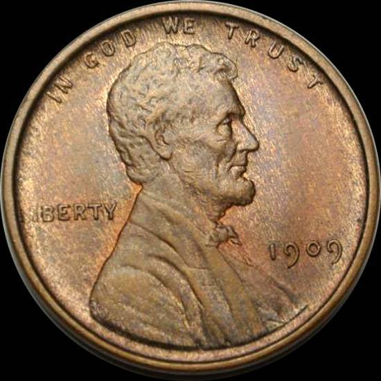 1909-Lincoln-Wheat-Cent-P,-No-VDB-For-Grading