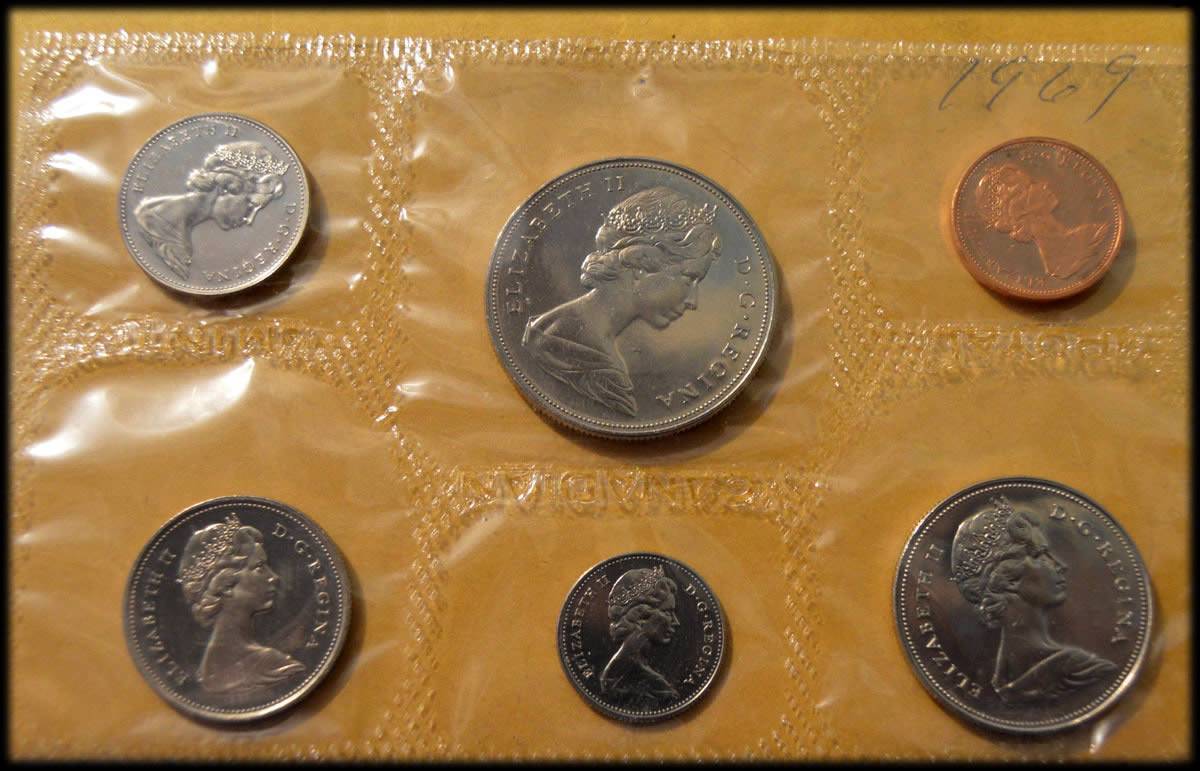 5-Canadian-Mint-Sets.--1968-1971.--Won-For-$14!