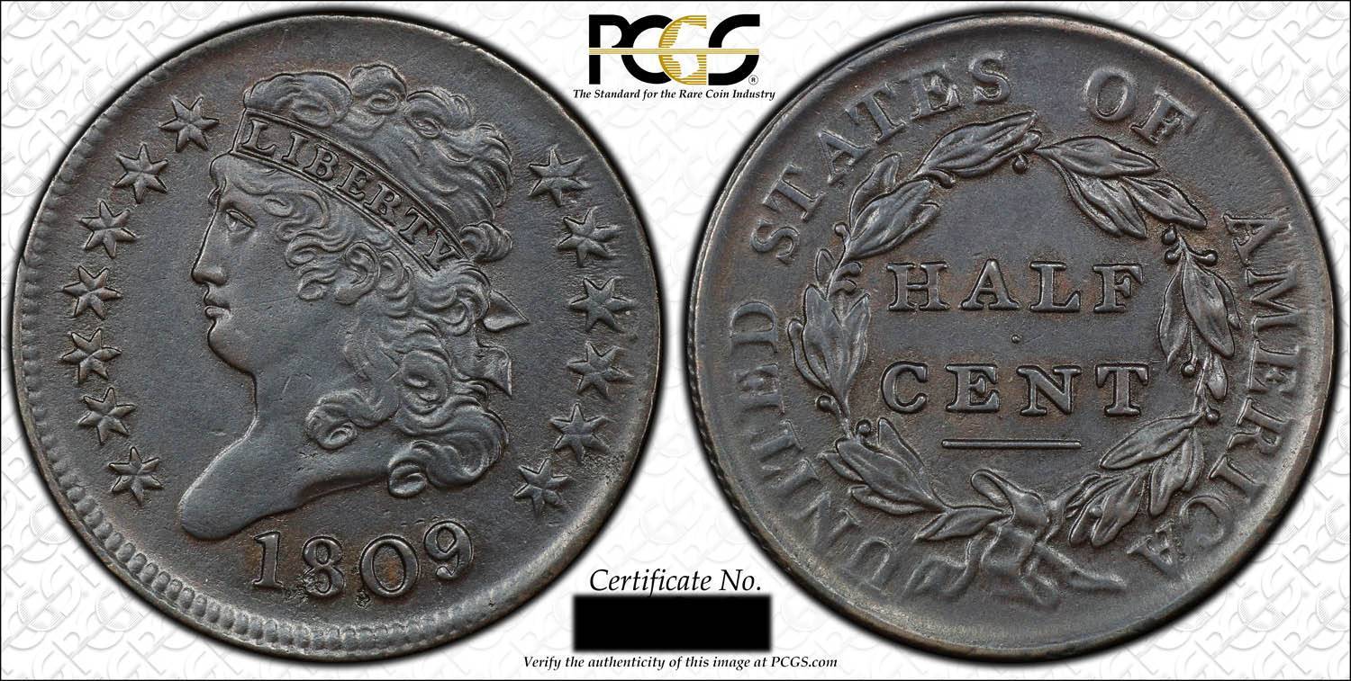 1809-Half-Cent-For-Grading-Vs.-PCGS,-A-Good-Discussion-Coin
