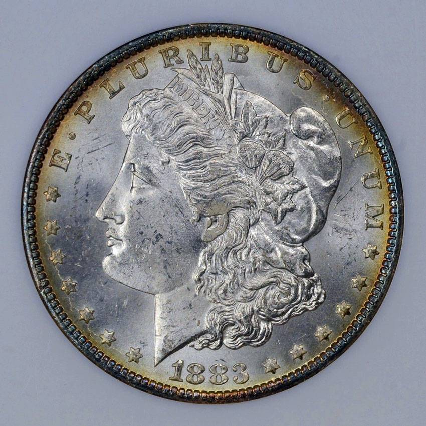 1883-O-Morgan-Dollar-For-Grading-Vs.-Old-NGC-Brown,-VAM-19A-Tilted-Field