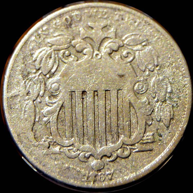 1867-Shield-Nickel-With-Major-Obverse-Die-Issues,-To-Grade