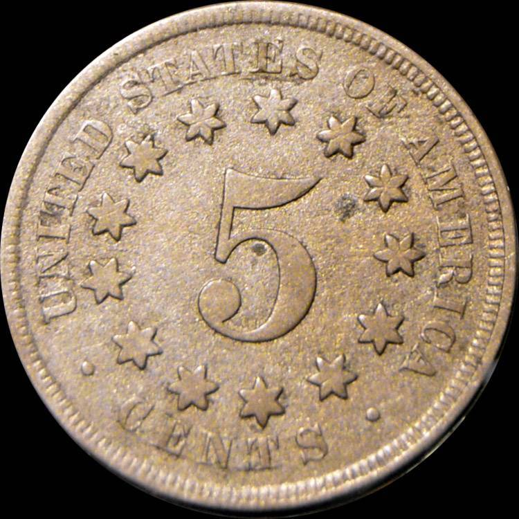 1867-Shield-Nickel-With-Major-Obverse-Die-Issues,-To-Grade