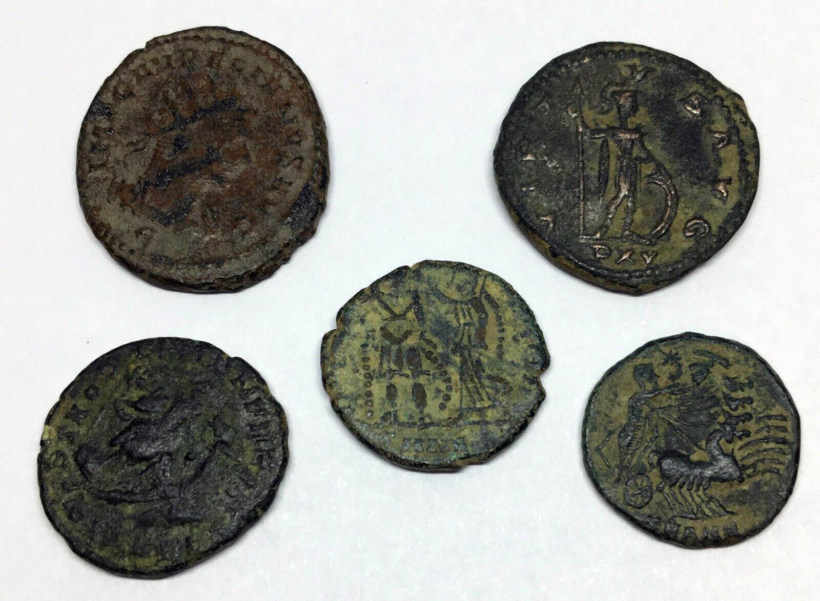 5-Coin-Lot,-Vabalathus-&-Gallienus-And-3-Others-To-Identify-Please?