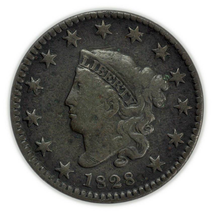1828-Coronet-Large-Cent-For-Grading,-Small-Wide-Date