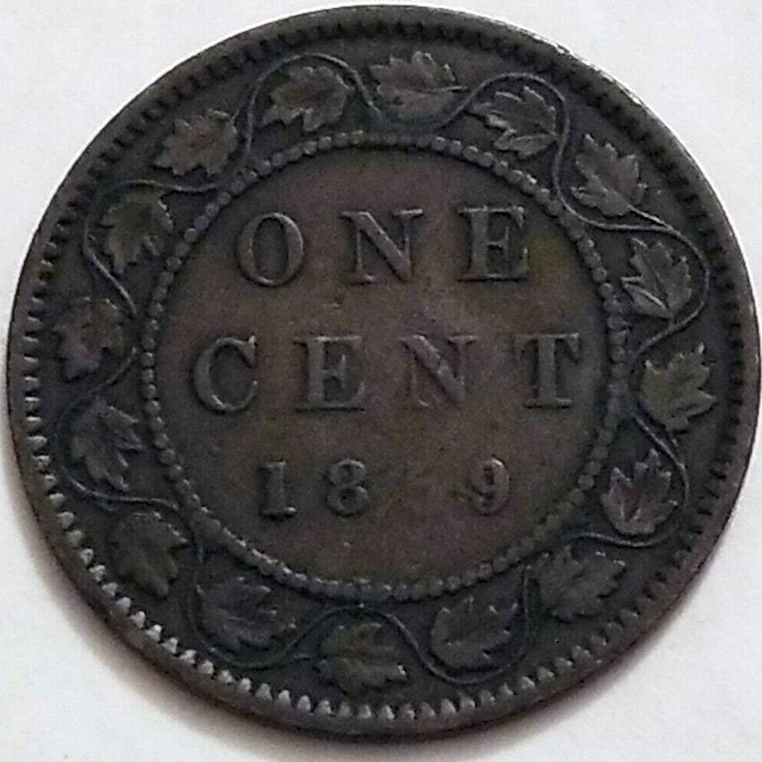 1859-Victoria-Large-Cent---Reverse-Struck-Through-Grease-On-Date?