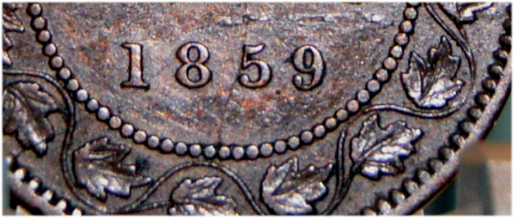 1859-Large-Cent.-Victoria-Has-A-Headache,-And-Other-Interesting-Die-Artifacts