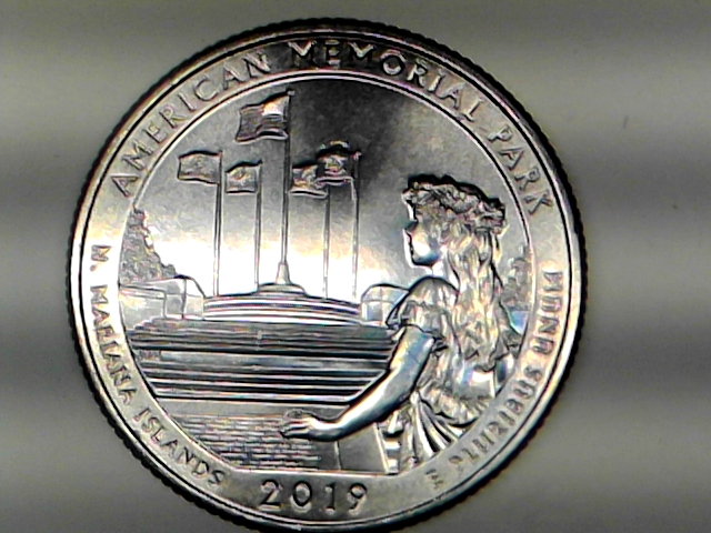 2019-S-Quarter-?-Die-Chipon-US-Flag.-Die-Brake-On-Right-Side-Flag.