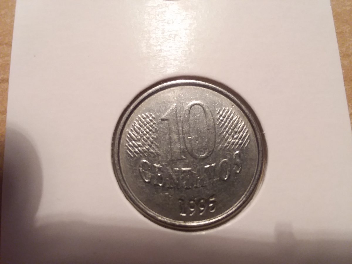1995-Brazil-10-Centavos-Date-Struck-Through