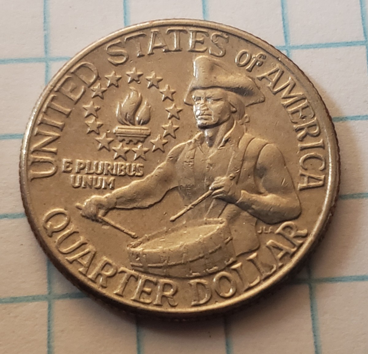 Quarter-1776-1976-D-Missing-Part-Or-Damge