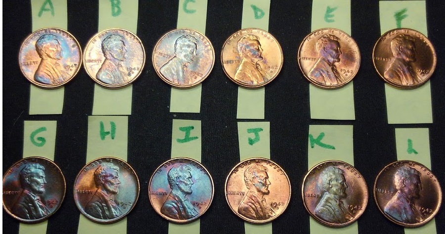 1942-D-Toned-OBW-Fed-Reserve-Lincoln-Wheat-Cent-Roll