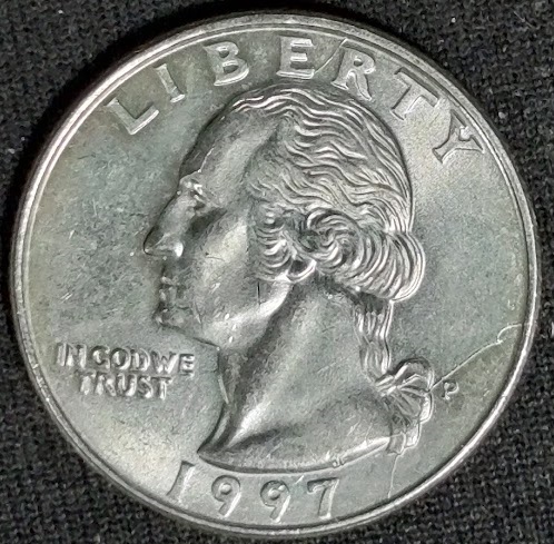 1997-P-25c-Washington-Quarter-Precud,-Spike-Head,-And-Clash