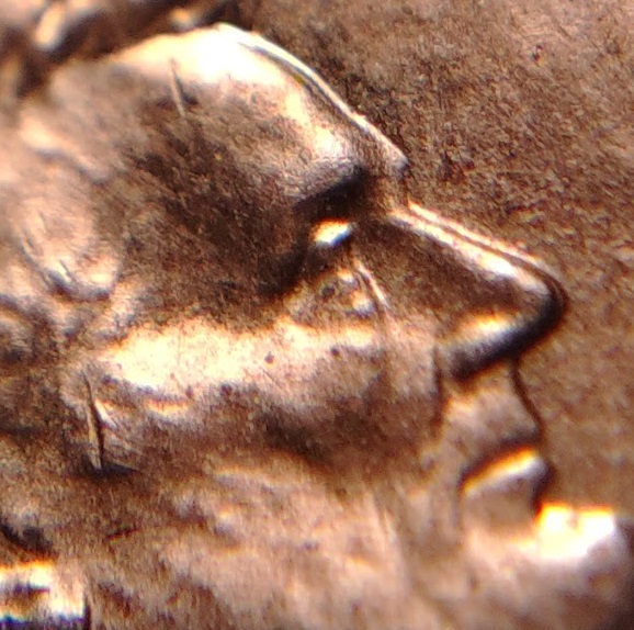 2022-P-Lincoln-Cent.-A-Look-At-The-Tip-Of-The-Nose.