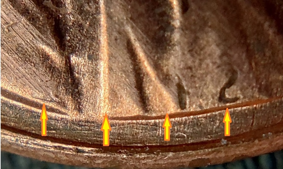 1983-P-Lincoln-Cent-With-A-Secondary,-Incuse-&-Inverted,-Trust-In-The-Corner-Of-The-Rim-And-Field.