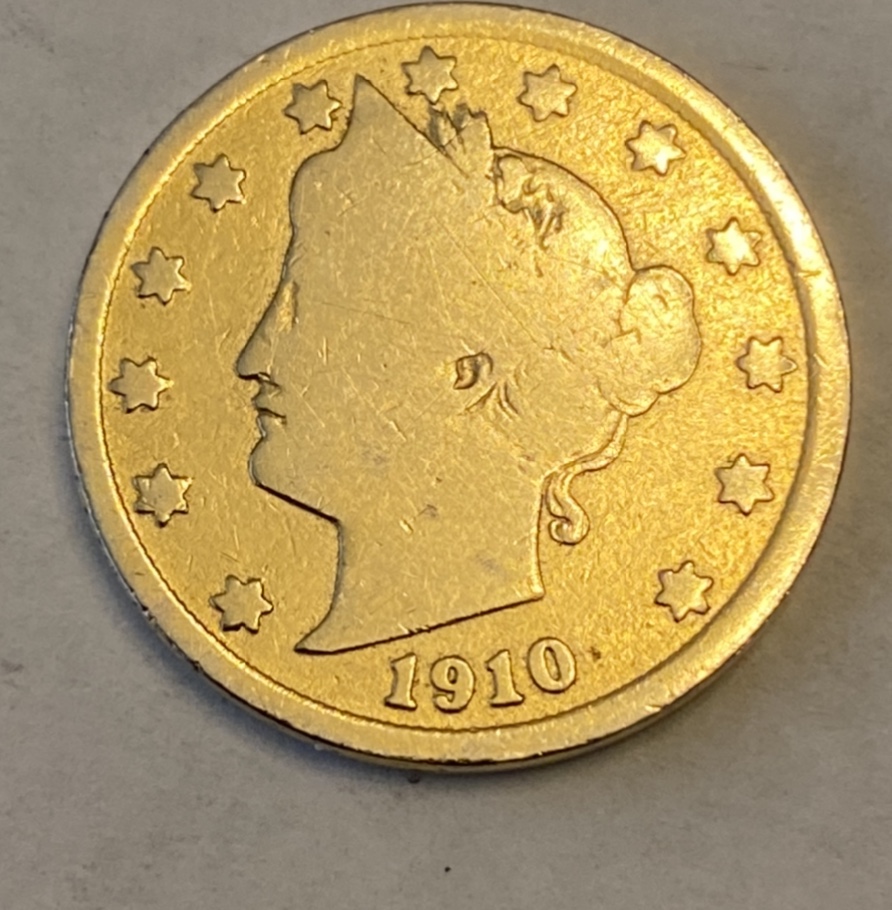 Liberty-V-Nickel-1910-Looks-Gold-Plated.