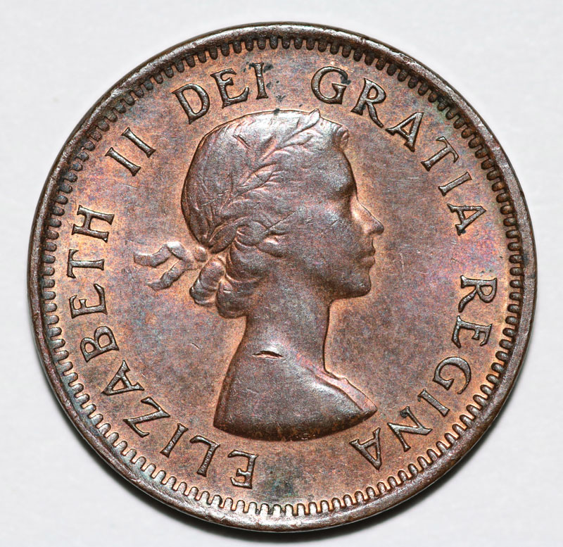 1955-Elizabeth-II-Small-Cent