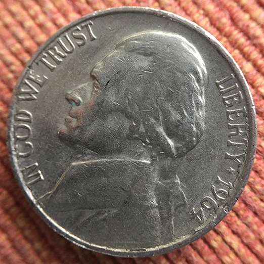 1964-D-Nickel-Metal-Buildup-Inner-Edge---PMD,-Lamination-Error?