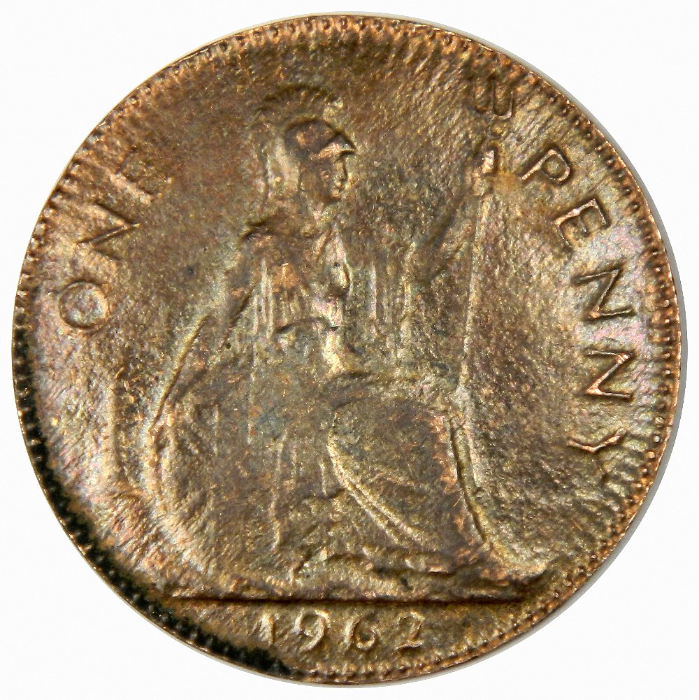 1962-British-Penny-Sruck-On-Split-Planchet-Error?