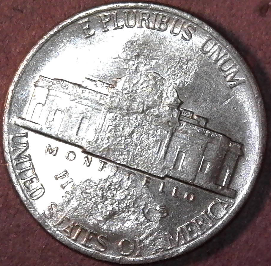 Off-Center-Double-Stike-With-Blank-Planchet?1995-Nickle