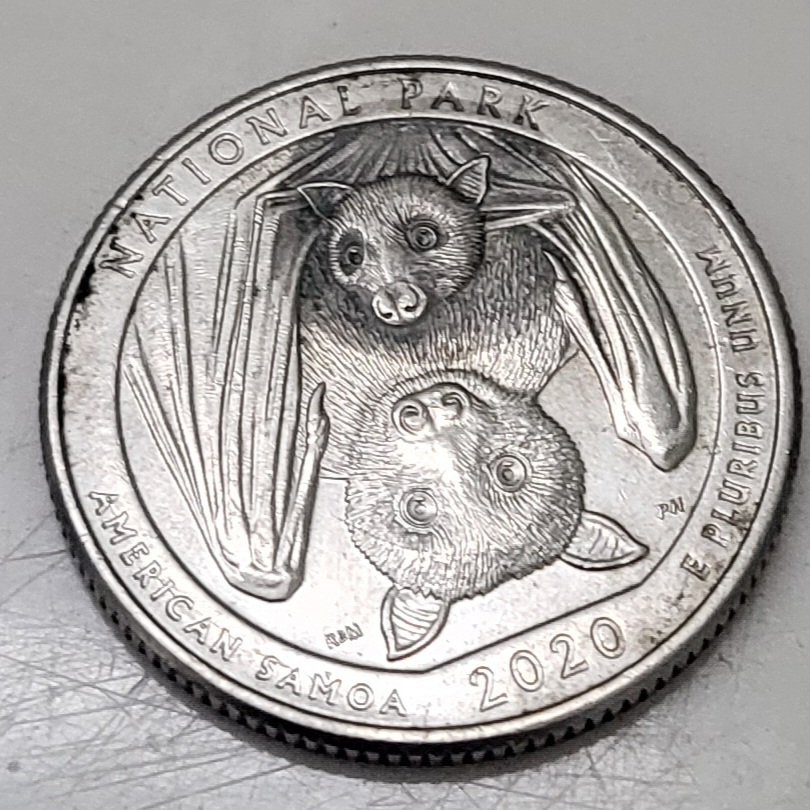 2020-Bat-Quarter-Has-Doubling-And-Die-Chips-But-Never-Seen-Face-Dulled-Out