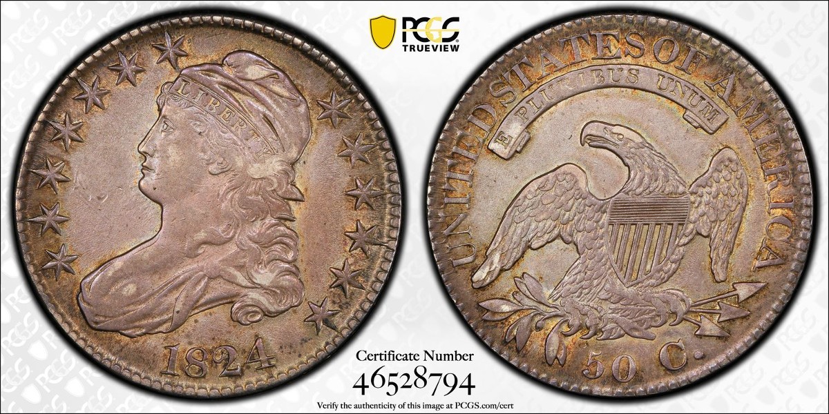 1824-Capped-Bust-Half-Dollar-O-115-For-Grading