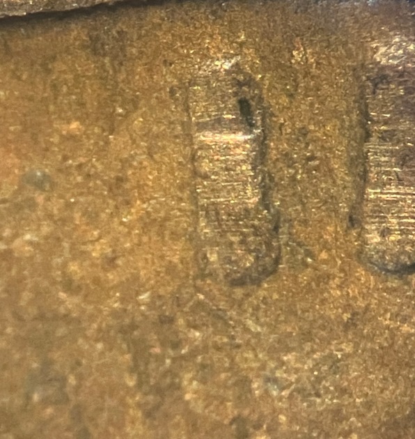 1942-Lincoln-Cent-With-Bizarre-Appearance-Of-Letters-In-Motto