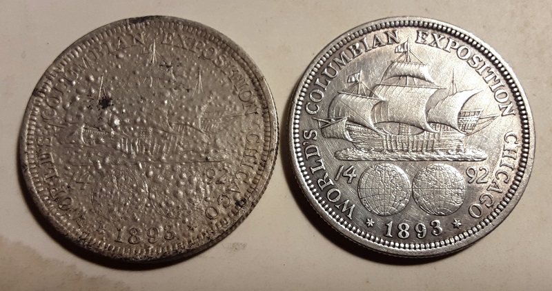 1893-Columbia-Exposition-1/2-Dollar--Novelty-Or-Forgery-Or-Genuine-