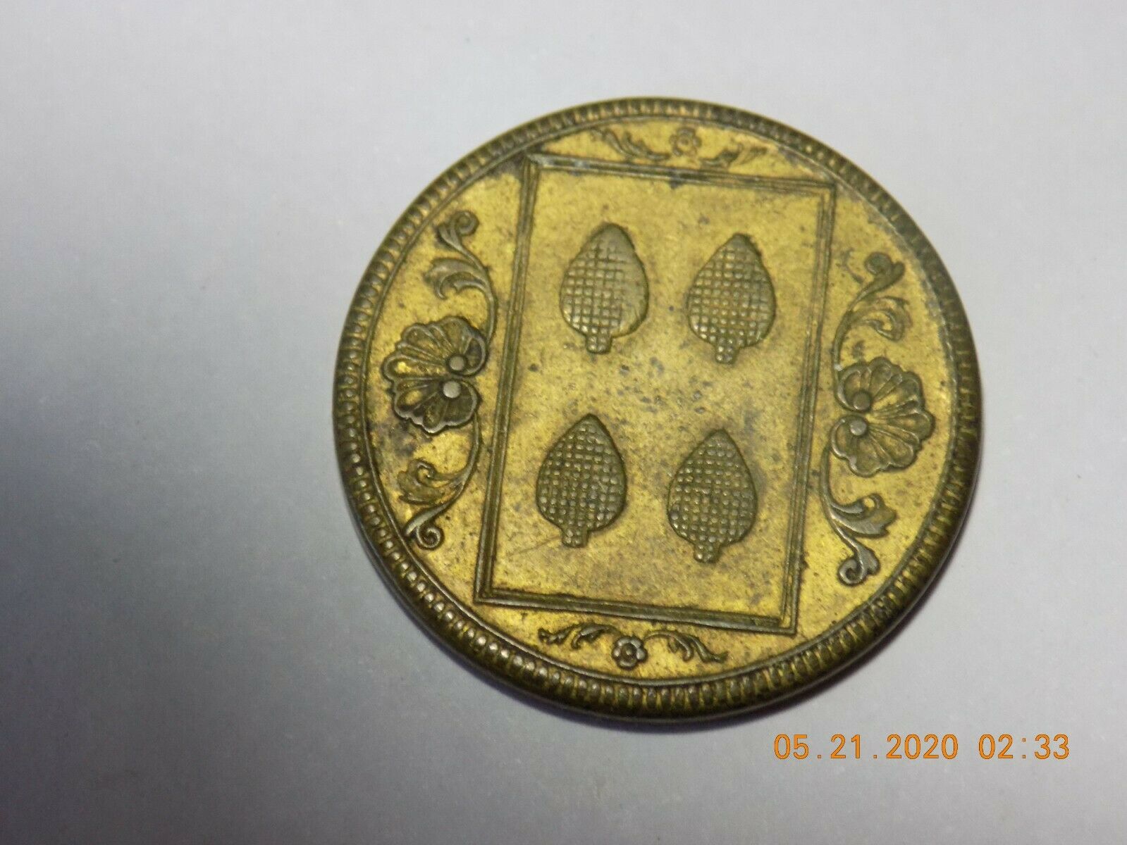 Queen-Victoria,-Looks-To-Be-Bronze,-22mm,-Unknown?-Id:-Likely-German-Gaming-Token