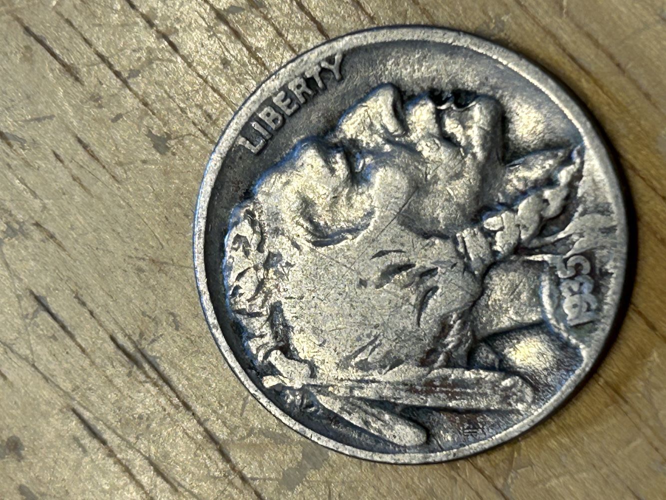 1935-Buffalo-Nickle-W/Error-On-Lip