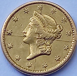 One-Gold-Dollar-1850---Lines-Through-Design?