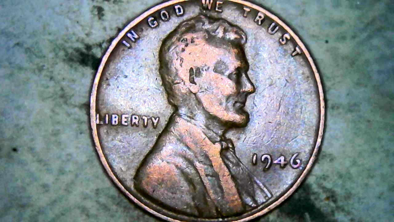 1946-Cent-What-Would-Cause-The-Damage--To-The-Reverse-Of-My-Cent-Is-It-A-Different-Typ-Of-Metal-Or