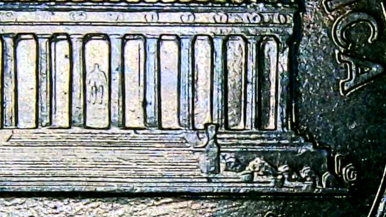 1991-D-Cent-On-The-Reverse-And-The-3RD-Piller-To-The-Right-Is-It-Doubled