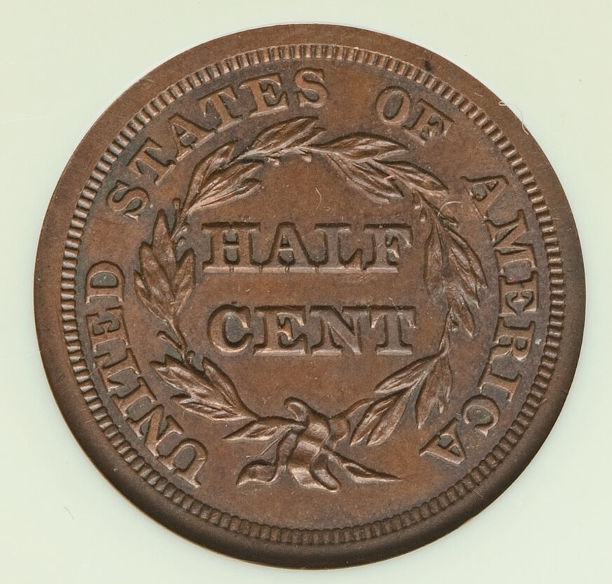 Lowest-Coin-Of-The-Realm:-1854-Half-Cent-NGC