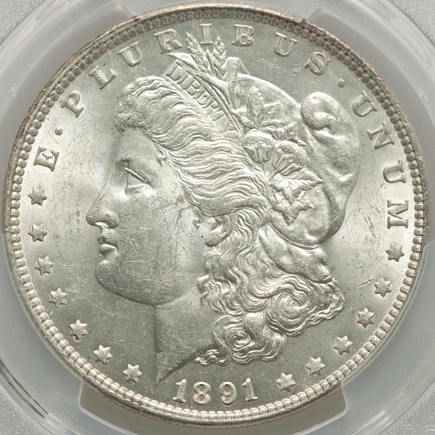 1891-Morgan-PCGS:-Liberty,-After-Some-Appalling-Street-Violence