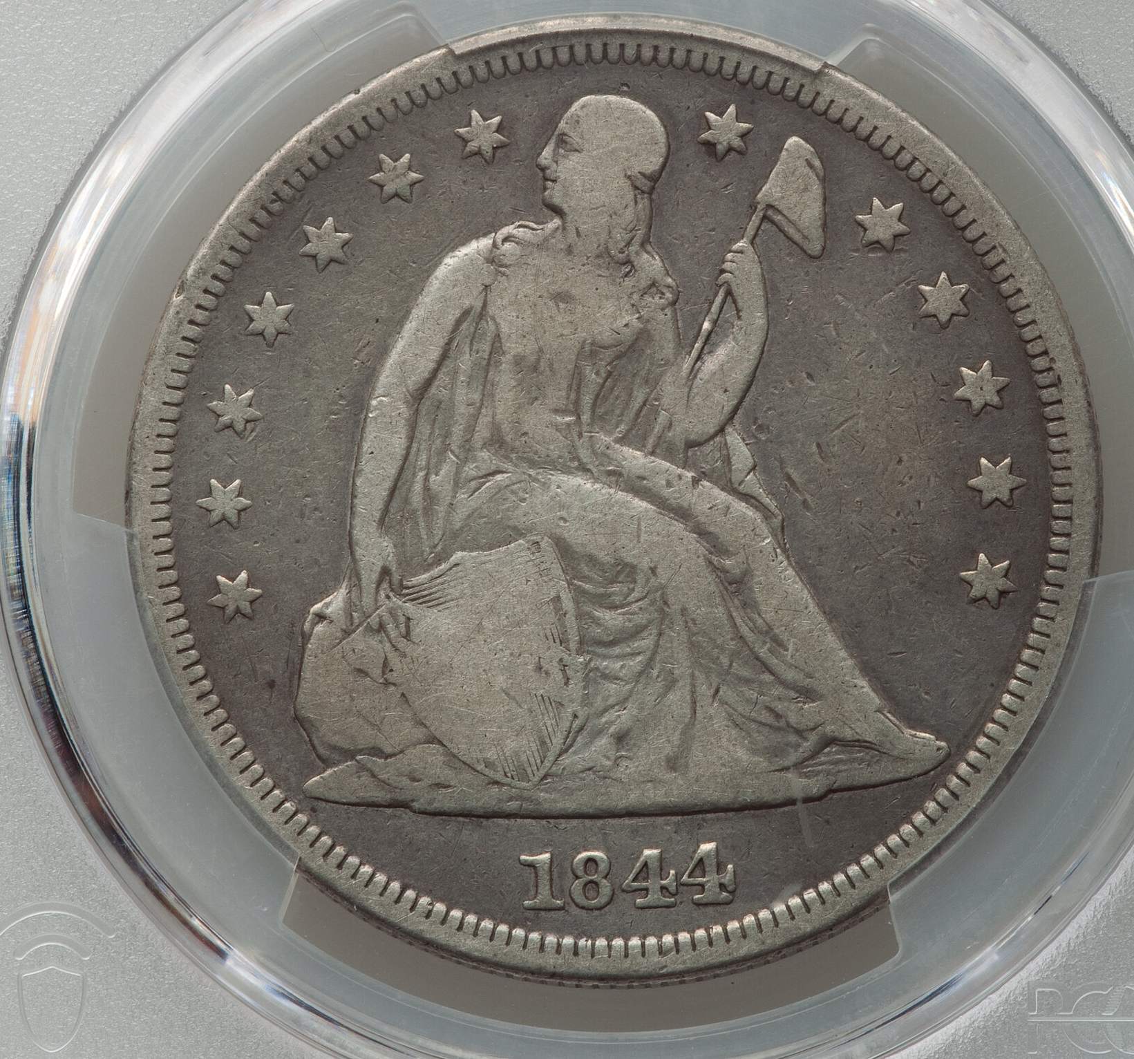 1844-Seated-Liberty-$1,-Reflecting-Decades-Of-Honest-Commerce