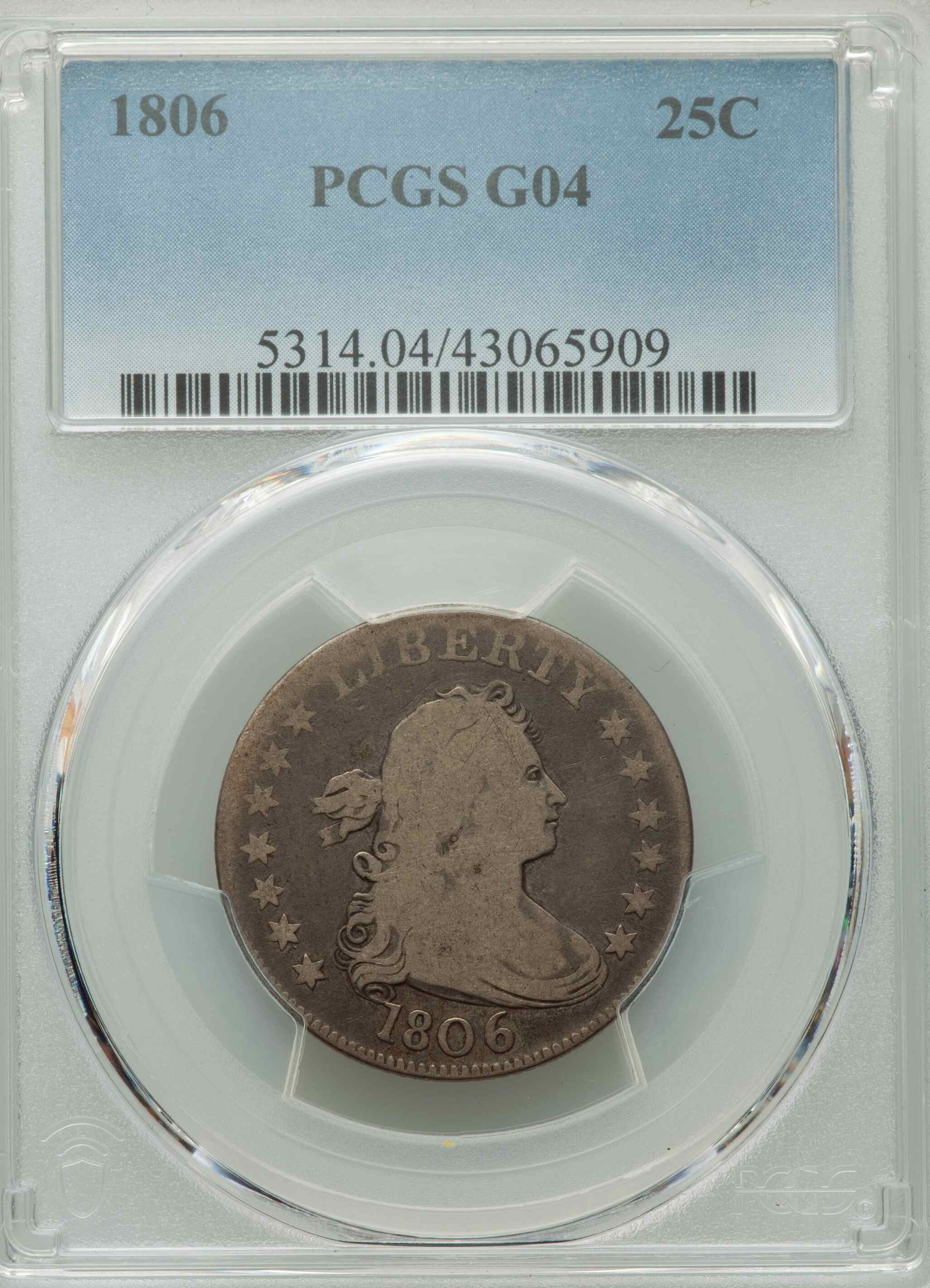 1806-Draped-Bust-Quarter:-You-V-PCGS.-This-One-Is-Easier