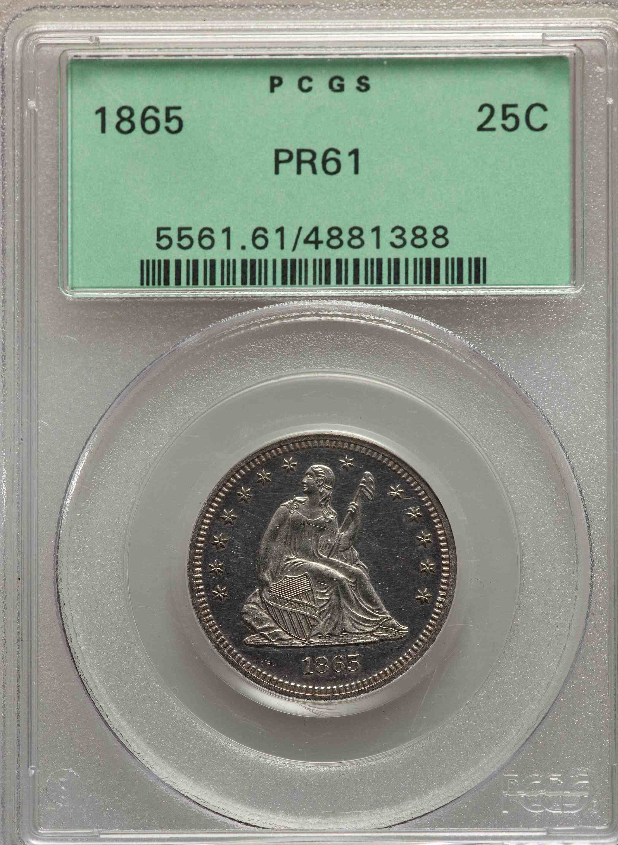 1865-Seated-Liberty-Quarter,-Some-Cosmetic-Impairment