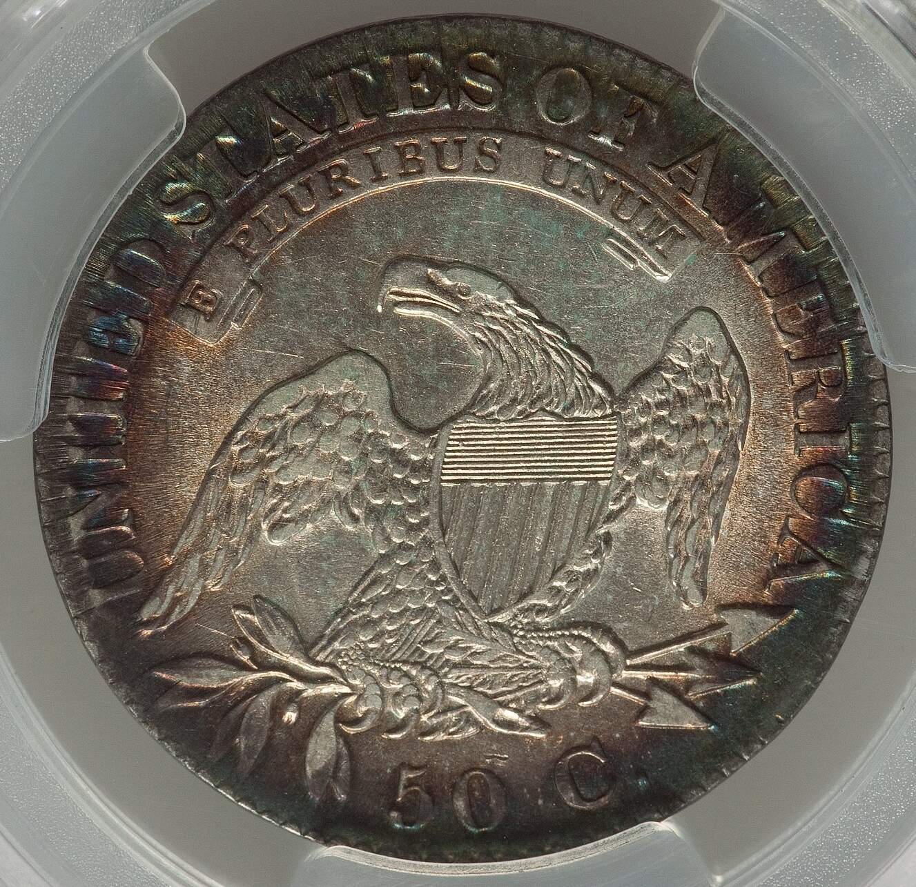 1826-Bust-Half-PCGS:-Liberty-Mourns-The-Death-Of-Jefferson-&-Adams